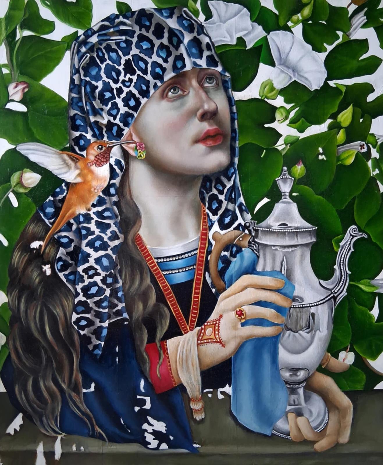 Lady of Sorrow and the Coffee Pot